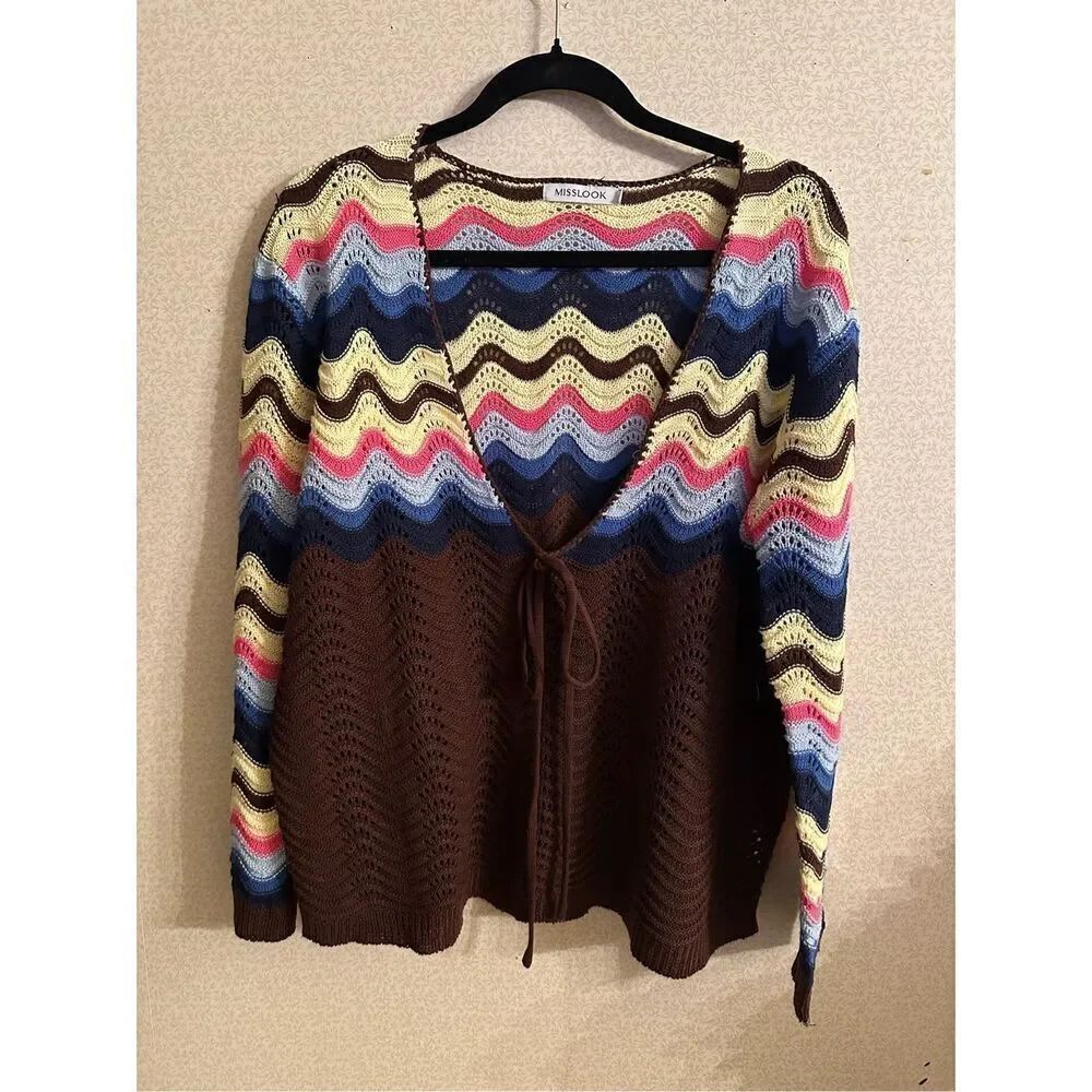 MissLook crochet sweater